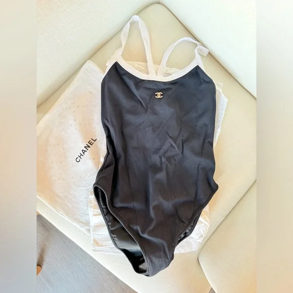 CHANEL | Swim | Nwt Black And White Timeless Chanel Onepiece